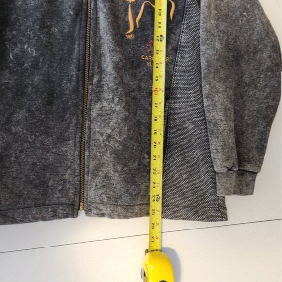 Vintage 90s Carcross Yukon Zip Sweatshirt Jacket 1990s Grunge Preppy Ski bear - Picture 10 of 11